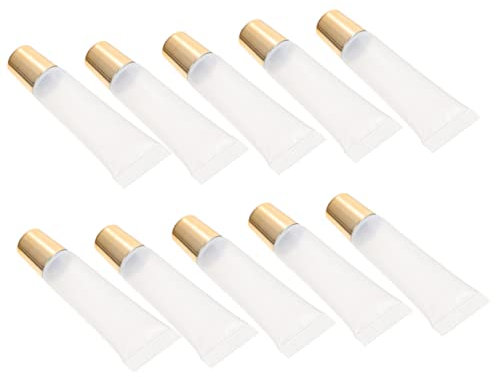 TOVINANNA 50 Piezas Tubos Vacíos De Brillo Labial Tubos De Bálsamo Labial Soportes Pequeños y Cuidado De Labios