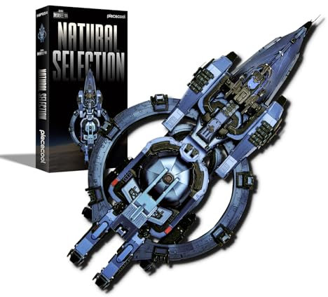 Piececool 3D Puzzle Metall Raumschiff Natürliche Auslese, Dreikörperproblem Weltraumkampfschiff Handwerk Modellbausätze Edelstahl, 3D Puzzles Modellbausatz Erwachsene, Geschenk, Dekoration, 378 Teile