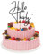 30 Geburtstag Cake Topper,Cake Topper 30 Geburtstag Schwarzer Glitzer Hello Thirty Party-Dekoration Zum Geburtstags JubiläUm für Frau Mann