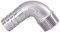 Raccord coudé cannelé mâle BSP 90°, 1 pièce, raccord de tuyau en acier inoxydable 304, installation facile (options multi-tailles)(3l8 BSP To 8mm)