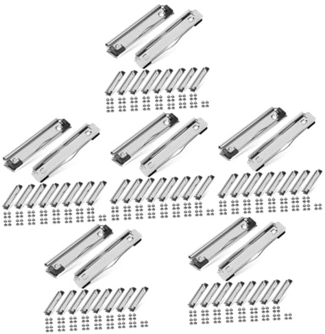 Tofficu 60 Stück Teiliges Metall Clipboard Clips Set mit Nägeln Stabile Rostfreie Klemmen für Büro Schule und Klassenzimmer Multifunktionale Dokumentenhalter Einfach Montierbar