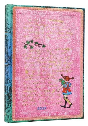 12-Monatskalender 2027 Astrid Lindgren, Pippi Langstrumpf Midi Tagesüberblick: 1 Tag = 1 Seite
