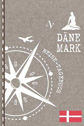 Dänemark Reisetagebuch: Reise Tagebuch zum Selberschreiben, ca. A5 - Journal Dotted Punkteraster, Bucket List für Urlaub, Ferien Trip, Auslandsjahr, Au Pair, Auswanderer - Notizbuch Dot Grid punktiert