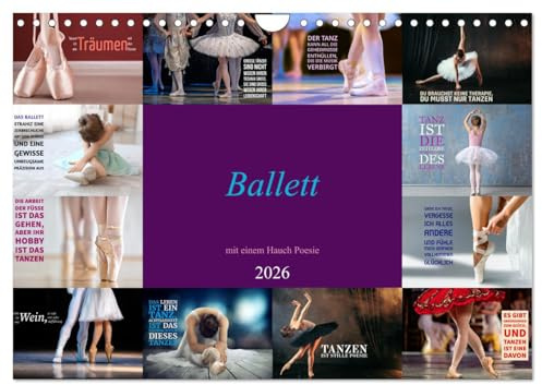 Ballett mit einem Hauch Poesie (Wandkalender 2026 DIN A4 quer), CALVENDO Monatskalender: Eine magische Synergie (CALVENDO Kunst)