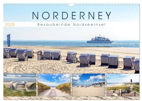 NORDERNEY Bezaubernde Nordseeinsel (Wandkalender 2026 DIN A3 quer), CALVENDO Monatskalender: Strand, Dünen, Hafen und Meer (CALVENDO Natur)