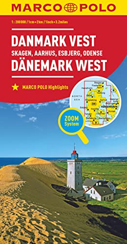 MARCO POLO Regionalkarte Dänemark West 1:200.000: Skagen, Aarhus, Esbjerg, Odense