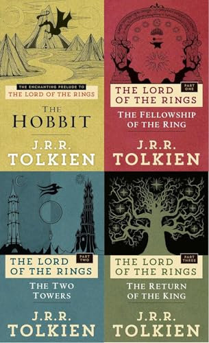 The Hobbit & The Lord of the Rings 4 Books Collection Set By J.R.R. Tolkien (The Fellowship of the Ring, The Two Towers, The Return of the King)