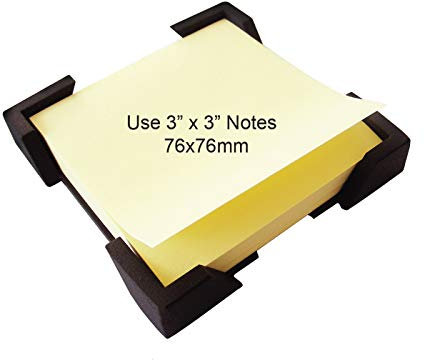 ArtsOnDesk Moderne Kunst Notizblockhalter Bk309 Stahl Schwarzes Haftnotizen-Halter Haftnotiz Spender Hinweise Spender Schreibtisch-Accessoire Schreibtisch Organisator Geschenk