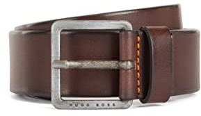 Hugo Boss Herren jeeko_sz40 G rtel, Braun (Dark Brown 202), 85 EU
