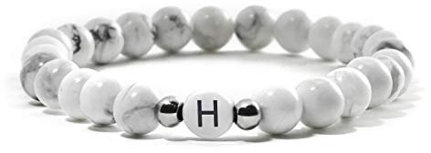 BERGERLIN Buchstaben Armband weiss (Buchstabe H)