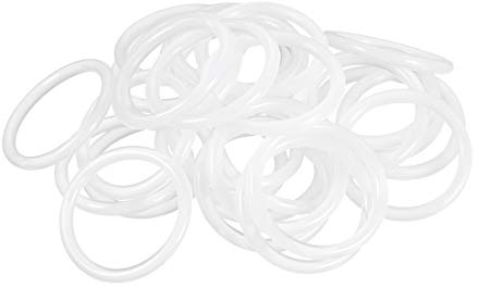 sourcing map 30 Stk. Silikon O-Ring VMQ Dichtungsring 30mm AD 24mm ID 3mm Breite Weiß