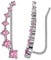 Elensan1 Bling Ohrklemmen 7 Kristalle 925er Sterling Silber Hypoallergen(Rosa)