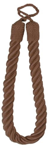QPC DIRECT Twisted Cord Simple Plain Modern Thick Rope Curtain Tie Back, 60cm (Chocolate Brown)
