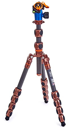 3 Legged Thing Pro Range 2.0 Leo 2.0 Reisestativsystem aus Carbon – Verstellbares Kamerastativ mit 3 abnehmbaren Beinen für Umbau zu Monopod mit Kugelkopf AirHed Pro