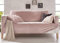 Biancheriaweb Housse de canapé élastique Effet Velours modèle très Doux Couleur Poudre 3 Places