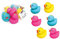 JAMARA 460615 Badespielzeug Enten Wasserspielzeug Badewanne Pool Spielzeug Wassertiere Badewannenspielzeug Bad Spielzeug für Kleinkinder 6tlg