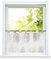 ESLIR Scheibengardine modern Bistrogardine Küche Gardinen Transparent Vorhänge mit Schlaufen Kurzgardine Voile Kreis Muster Violett HxB 45x120cm 1 Stück