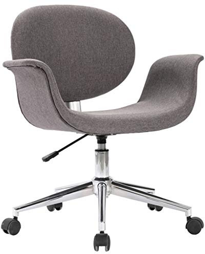 vidaXL Bürostuhl Drehbar Höhenverstellbar Schreibtischstuhl Drehstuhl Büromöbel Stuhl Bürosessel Chefsessel Computerstuhl Grau Stoff