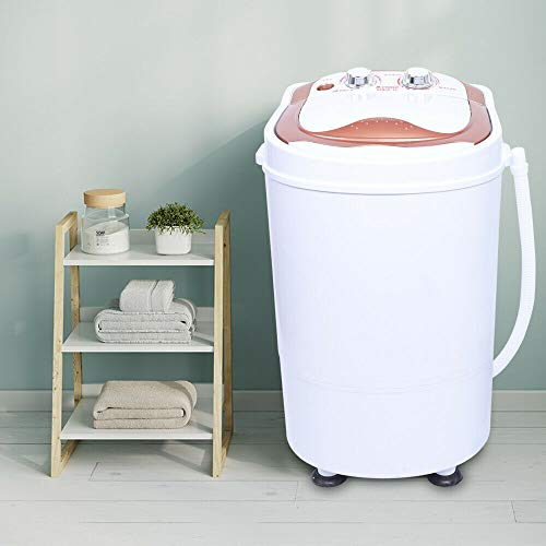 Lavadora Portátil sujrtuj de 6 kg, Carga Superior, Blanca, Adecuada para Camping, Viajes, Dormitorio, Apartamento, Casa Móvil