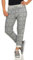 GRINGO Damen Sweatpants Boyfriend Freizeithose Jogginghose Sporthose One Size (Kariert grau)