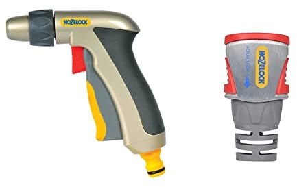 Hozelock Jet Plus Spray Gun & Pro Metal AquaStop Connector (12.5mm & 15mm)