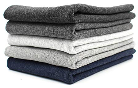 5x 0,25m Bündchenstoff Set Schlauchware 95% Baumwolle, 5% Elasthan Auswahl Jersey (Meliert, 5er Set)