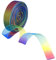 10MM 50 Yard Rainbow Shimmer Ribbon, transparente Organza-Regenbogenbänder aus Satin für Geschenkverpackung Dekoration DIY Crafts Weihnachtshochzeitsfeier Geburtstag Festival Dekorzubehör
