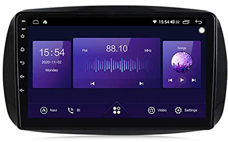 Autoradio GPS GPS adatto per Benz Smart 2014-2020 Radio GPS Navigazione Capacitivo Touch HD Carplay Radio Multimedia Built-in Radio System Tracker, 4Core 4G+WIFI: 1+16G