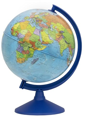 Exerz 30cm Globus Bildung Drehbarer - Englische Karte - Schülerglobus Pädagogische/geografische/Moderne Schreibtischdekoration - für Schule, Zuhause und Büro - Durchmesser 30cm