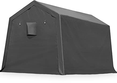 ADVANCE OUTDOOR 8x14 ft Steel Metal Peak Roof Portable Garage Shelter