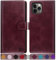 SUANPOT for iPhone 11 Pro 5.8 case with [Credit Card Holder][RFID Blocking],PU Leather Flip Book Protective Cover Women Men for apple 11 Pro Phone case Wine Red