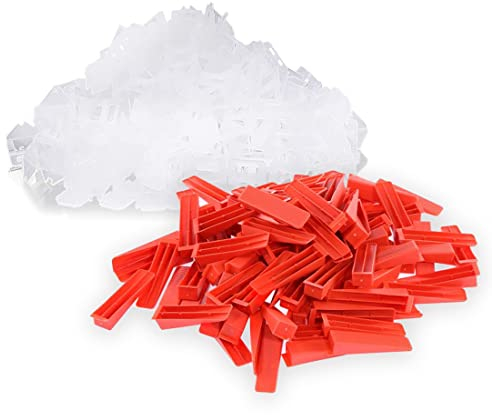 300Stück 1-3mm Fliesen Nivelliersystem - Fliesenkeile Zuglaschen Zange - Das GÜNSTIGE Nivellierzange, Keile, laschen, frei wählbar Mega Auswahl an Variationen (100Fliesenkeile 200Zuglaschen, 3)