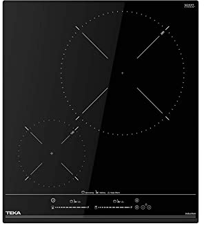 Teka IZC 42400 MSP - Placa Inducción de 45 cm, Touch Control MultiSlider, 2 Zonas de Cocinado, Modo Silencio, Regulador de Potencia, Color Cristal Negro