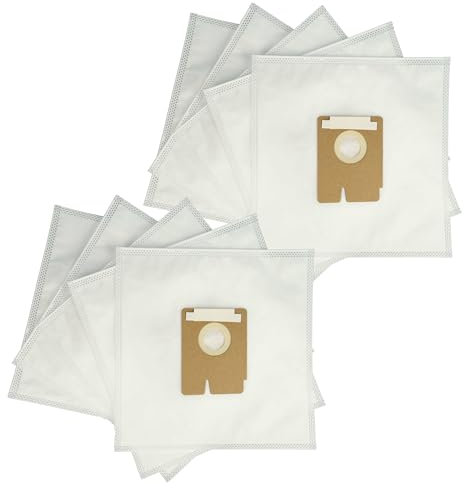 vhbw 10x Sacs compatible avec Hoover FV70_FV05011, FV70_FV10011, FV70_FV06011, H58 aspirateur - microfibre non tissée, 27,6cm x 26,6cm blanc