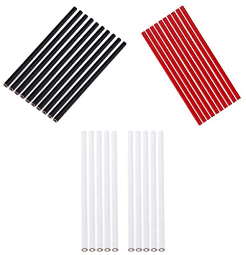 Chinagraph Porzellan-Markerstifte-Set – Rot, Weiß, Schwarz – Schreiben auf Kunststoffoberflächen aus Glas, Keramik, 30 Stück