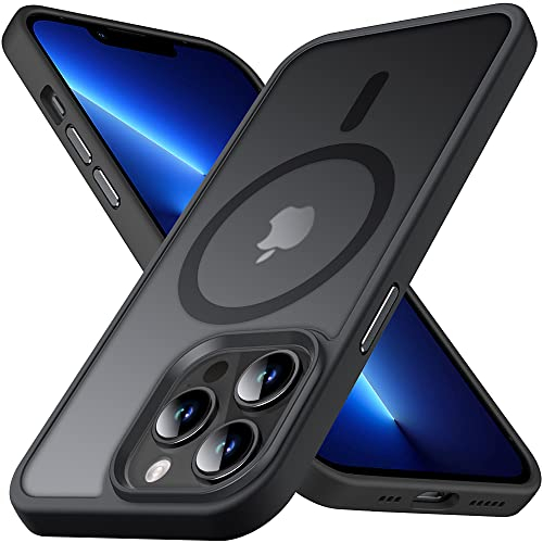 Anqrp Kada Seriesr Kompatibel mit iPhone 13 Pro Hülle, [mit MagSafe] Entworfen für iPhone 13 Pro Handyhülle 6.1 Zoll, Schwarz