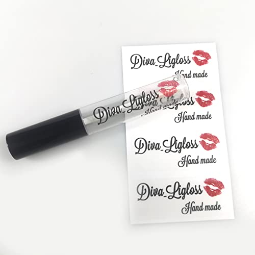 Individuelle transparente Aufkleber-Etiketten für Lipgloss, Lippenstift, DIY, personalisierte Lippenstift-Etiketten, Kosmetik-Etiketten (50 x 14 mm) 100 Stück