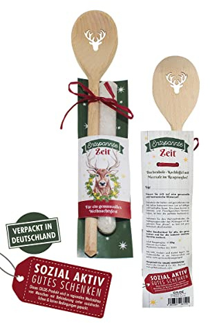 GILDE Kochlöffel +Meersalz Hirsch