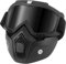 Motorradhelm Reitbrille mit Abnehmbarer Gesichtsmaske abnehmbar beschlagsicher warm Mundfilter verstellbar rutschfest, Vintage Bullet Motocross Brille