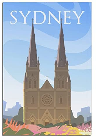 Vintage Sydney Reiseposter Leinwand Kunst Poster Geschenk Wanddekoration Gemälde Poster Dekorative Poster