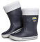 Stivali da Pioggia per Bambini, Wellington con Fodera Calda Rimovibile, Stivaletti per Bambini, Stivali Invernali, Dettagli Catarifrangenti 3M™ Scotchlite™, Fatti in Italia (32/33-Blu/Grigio Chiaro)
