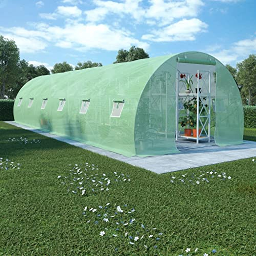YEZIYIYFOB Gewächshaus 27 m² 9x3x2 m GewäChshaus Klein Frostschutz Pflanzen Winterschutz FrostwäChter GewäChshaus Winterfest GeräTehaus Tomaten GewäChshaus mit 12 Seitenfenstern und 1 Tür