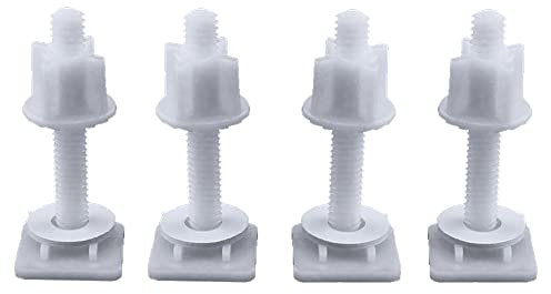 Toilettendeckelschraube Schrauben Kunststoff für Toilettensitz, 4 Stück 28mm WC-Sitz Befestigungsset für Toilettendeckel Klodeckel Reparatur Teile