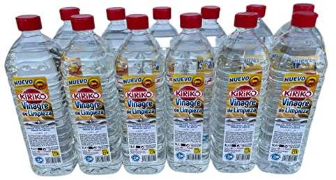 Vinagre de Limpieza • Vinagre Concentrado Profesional • Pack de Ahorro 12 Unidades de 1 Litros