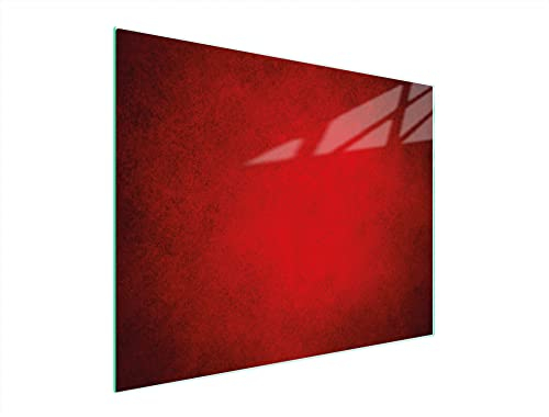 DarHaus Planche à découper en verre Ceranfeld 1 pièce 52 x 40 cm, plaque de découpe en verre, protection anti-éclaboussures, plaque en verre universelle, cuisine, Rouge