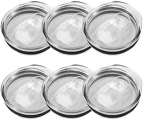 6pcs Replacement Lids 20oz Transparent Plastic Travel Tumbler Lids Splash Proof & Reusable BPA Free