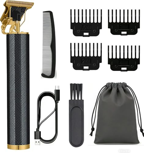 Professional Cordless Hair Clipper and Beard Trimmer for Men - Rechargeable T-Blade Electric Shaver for Hair Cutting, Detailing & Styling - Ideal Men's Gifts