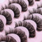 Sibba 10 Paar Fake Wimpern Set Russian Eyelashes D Curl Künstliche Wimpern Wiederverwendba Lashes Fluffy Volumen Wimpern Natürlich Russian Karneval Ostern Strip Lashes Make-up zum Valentinstag