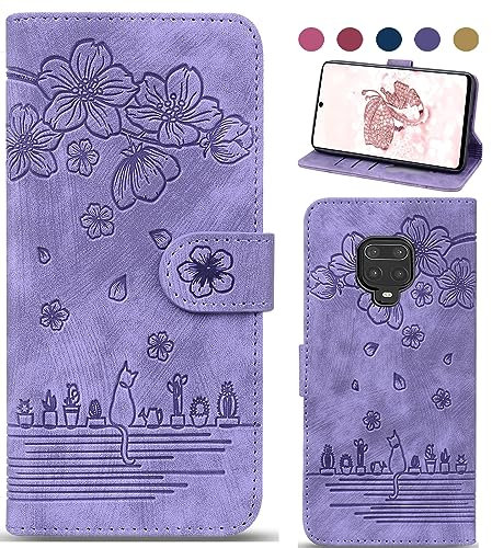 Bxithnr Custodia Redmi Note 9 Pro/Redmi Note 9S / Note 9 Pro Max Premium Pelle PU Portafoglio Funzione Supporto Slot per Scheda Protezione Completa Magnetica Flip Custodia a Libro Libretto - Viola