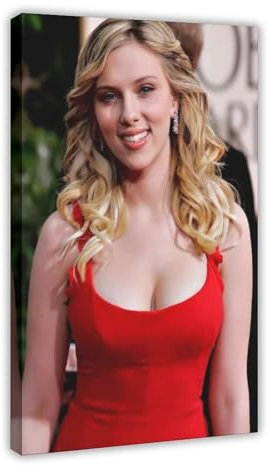 Robnik Scarlett Johansson 12 Poster Leinwand Poster Wandkunst Dekor Druck Bild Gemälde für Wohnzimmer Schlafzimmer Dekoration Rahmen 20 x 30 cm